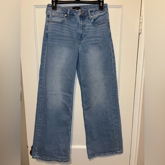 QUINCE Bella Stretch Wide Leg Jeans Frosted Blue Wash Sz 28 Quiet Luxury - Picture 3 of 6